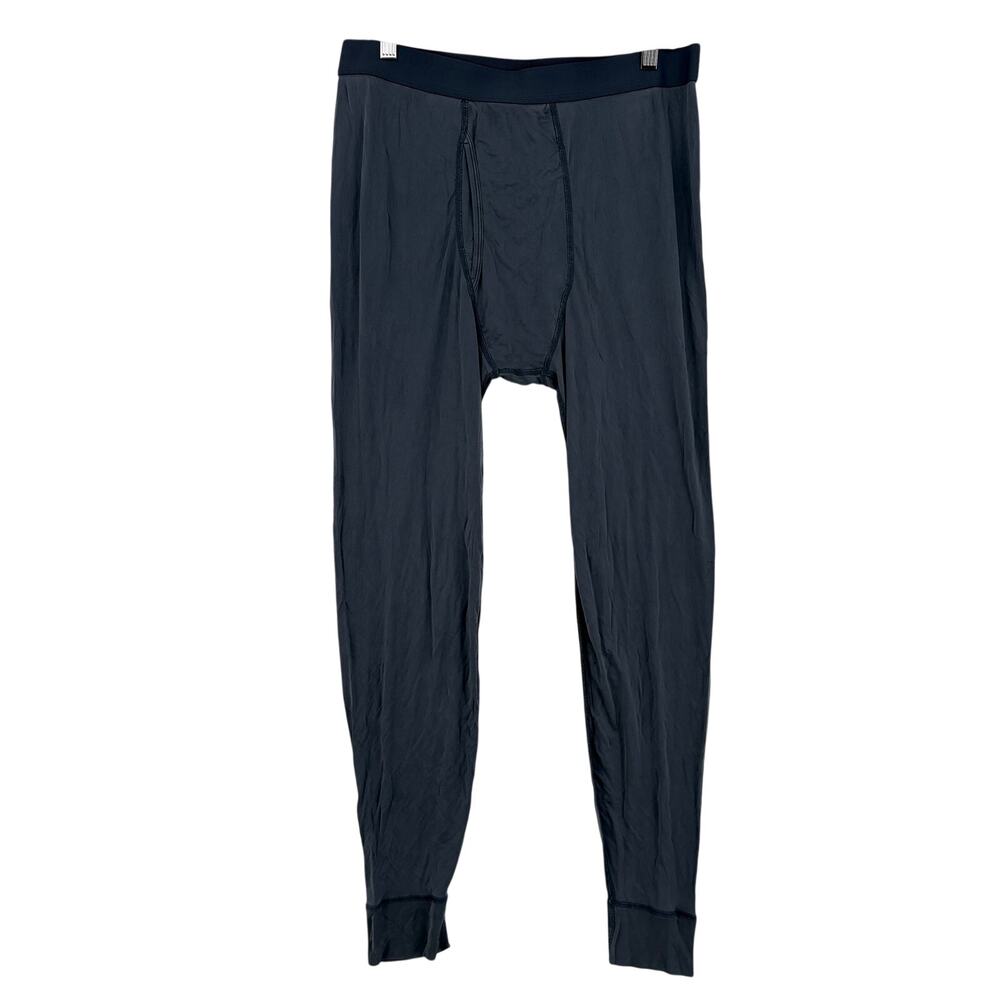 Lands End Mens Size L 36-38 Base Layer Pants 100% Silk Gray Winter Warmth